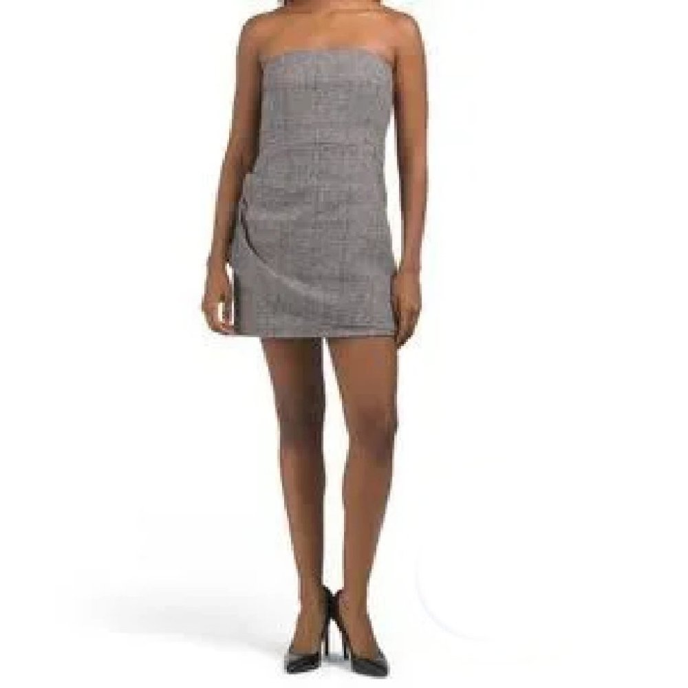 House Of Harlow 1960 Strapless Ruched Dress Plaid Sz L-‎ NWT